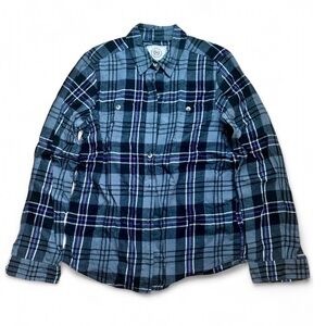 SO Black and Gray Plaid Flannel